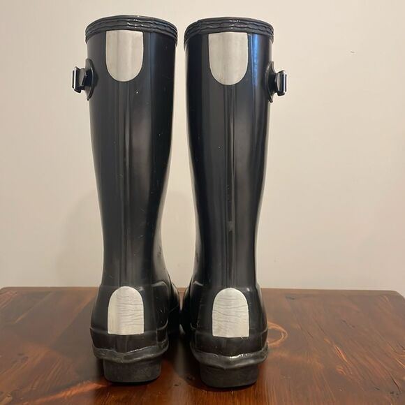 HUNTER Kids Boots 12” Original Gloss Black Size US 3 B / 4 G - Picture 4 of 12